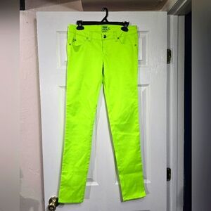 Tripp NYC Daang Goodman Skinny Jeans Highlighter Yellow Neon Green Size 5